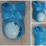 Babybauchabdruck Köln blau Orchidee